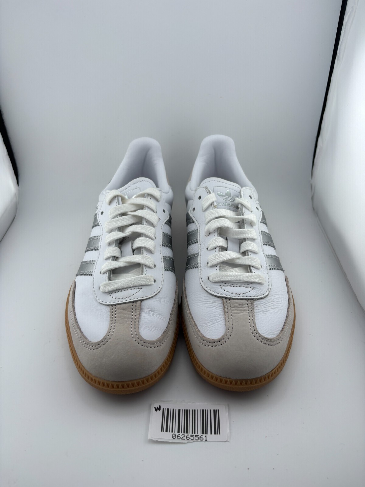 WORN adidas Samba OG White Silver Metallic Grey JI2725 Size 8W NO BOX