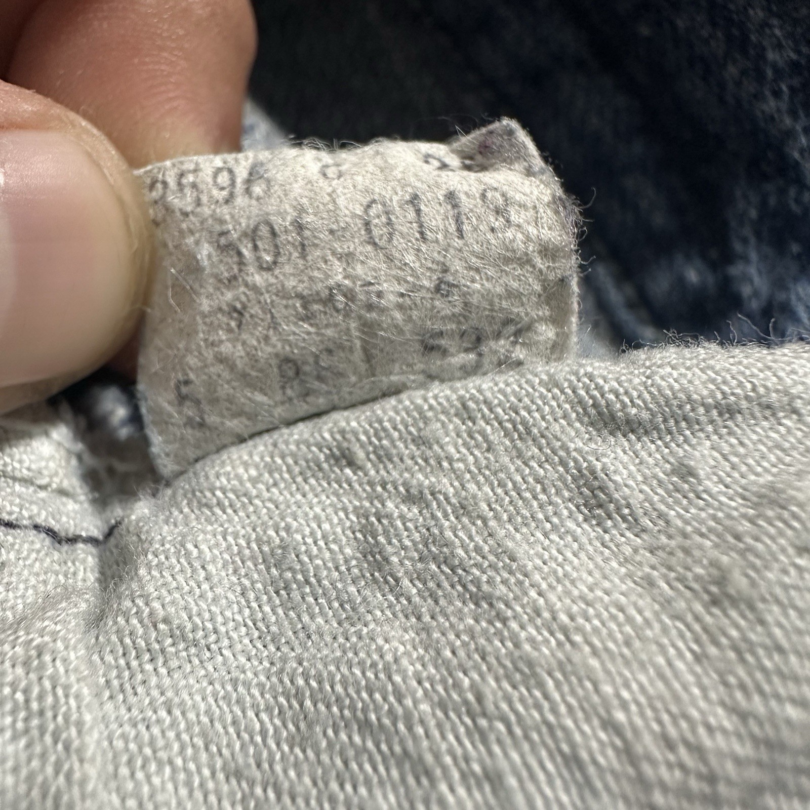 Vintage 80’s Levi’s 501 29×35 Wabash Pinstripe Blue Jeans Button Fly Made USA