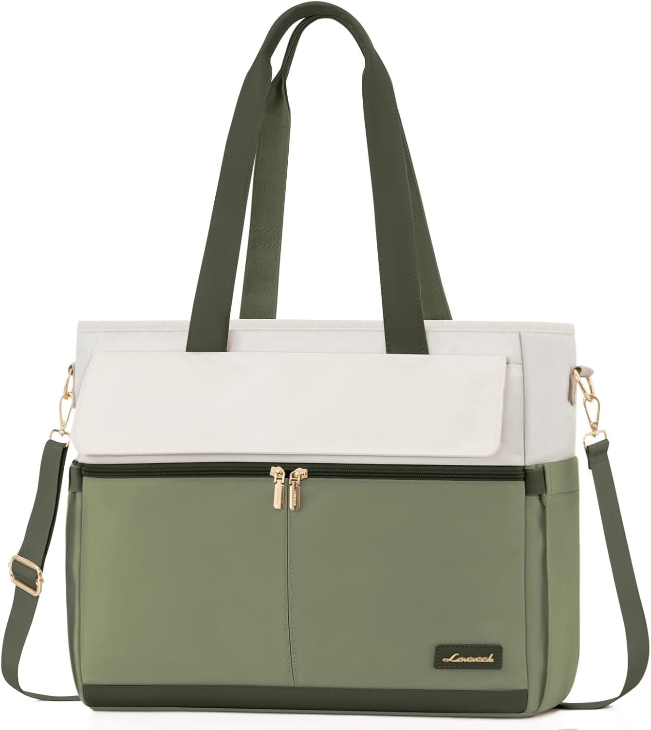 Functional Teacher Tote Bag – Stylish 15.6 Inch Laptop Bag with Luggage Sleeve