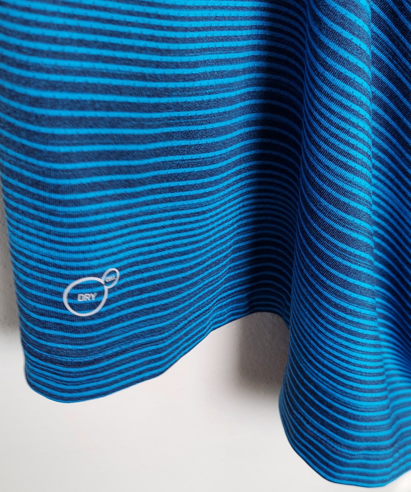 Cobra Puma Golf Dry Cell Men’s Blue Stripes Stretch Active Polo Golf Shirt Sz L