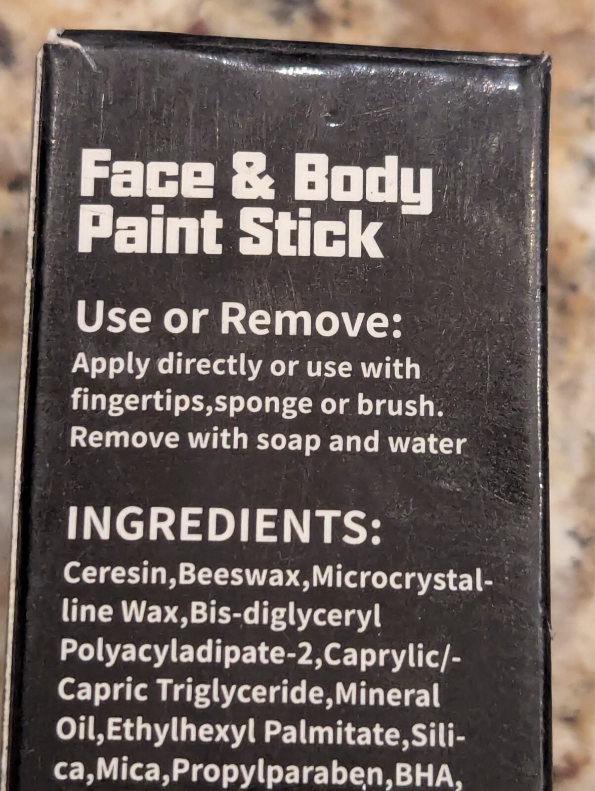 Meicoly Body Paint Stick Black 1.06 oz exp: 08/2027