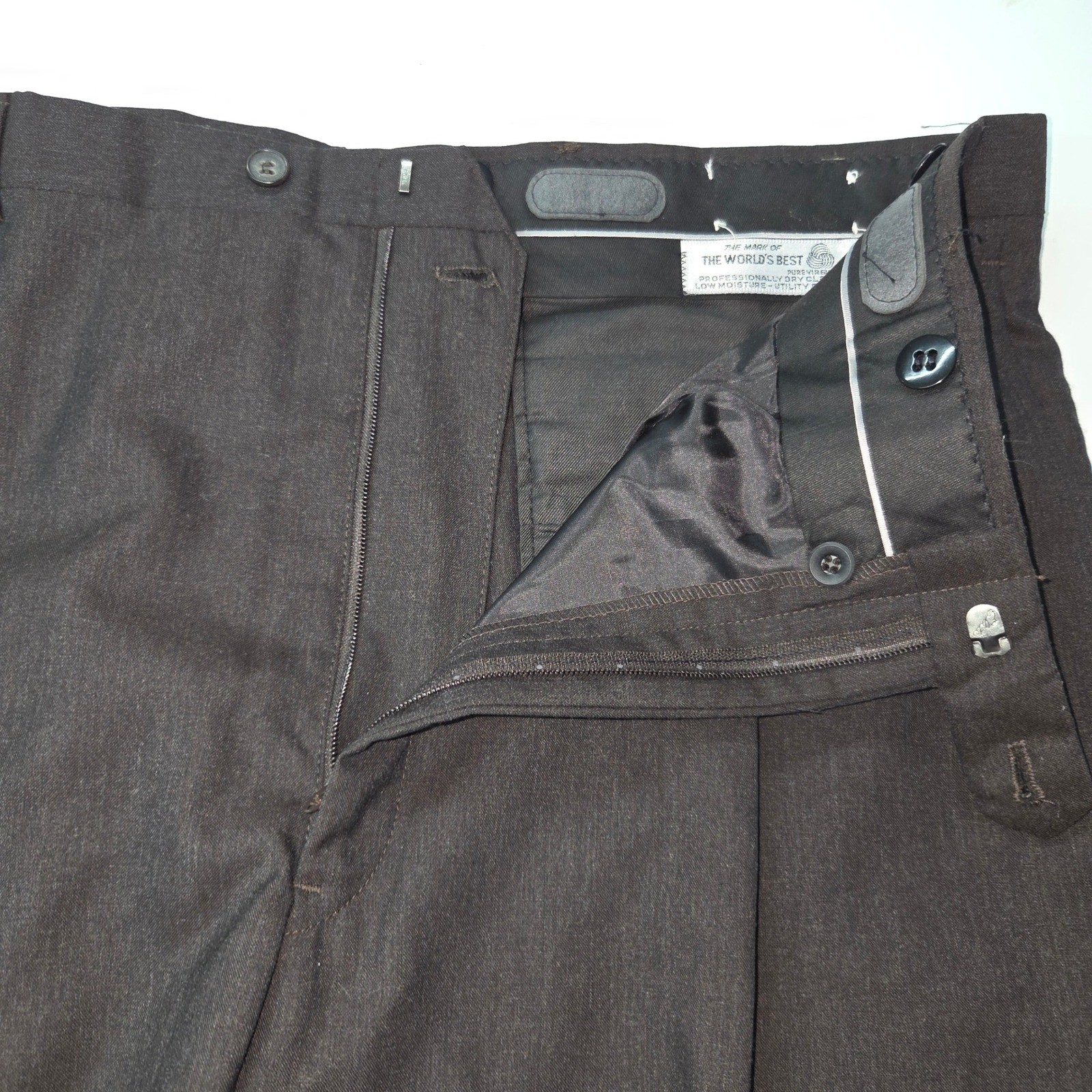 Christian Dior Le Connoisseur Men’s Wool Worsted Dress Pants W38 Long Dark Brown