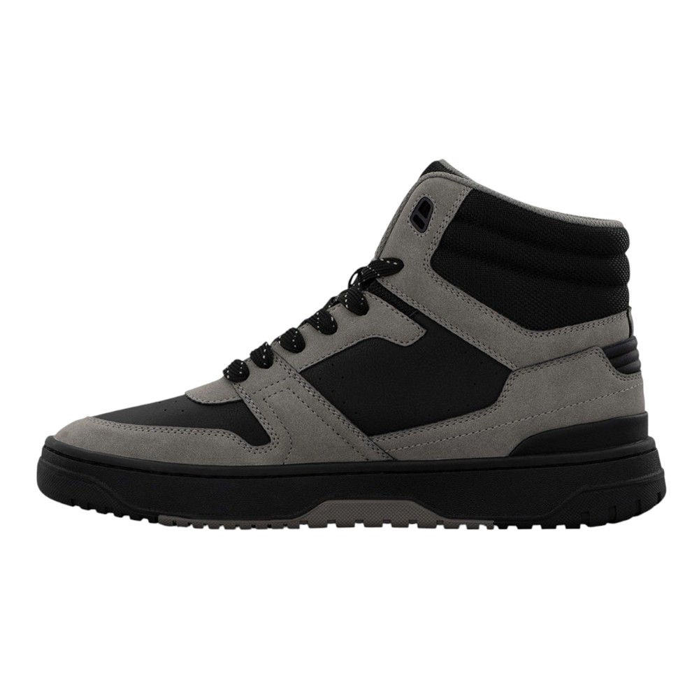 Lee Fast Lane Mid Lace Up Mens Black Sneakers Casual Shoes M000083-0040