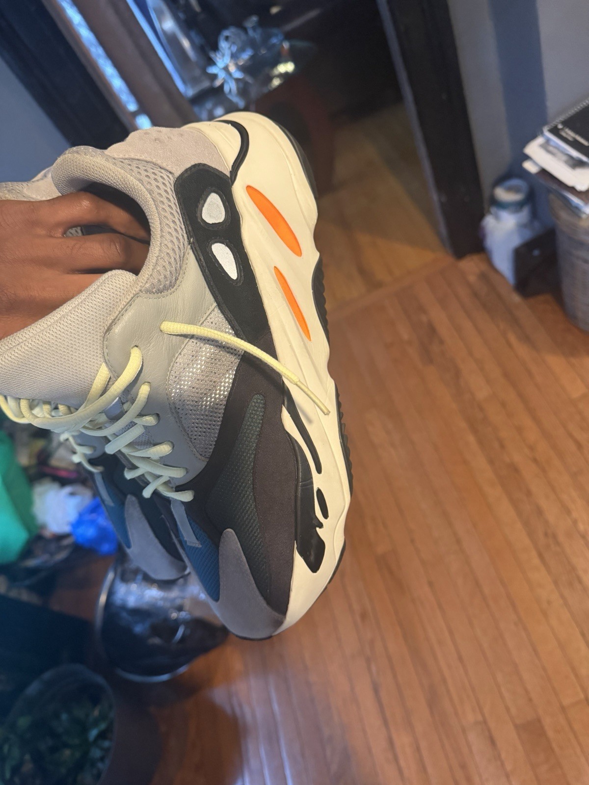 adidas Yeezy Boost 700 Men’s Low Top Lace-Up Sneakers Gray/Black/Orange
