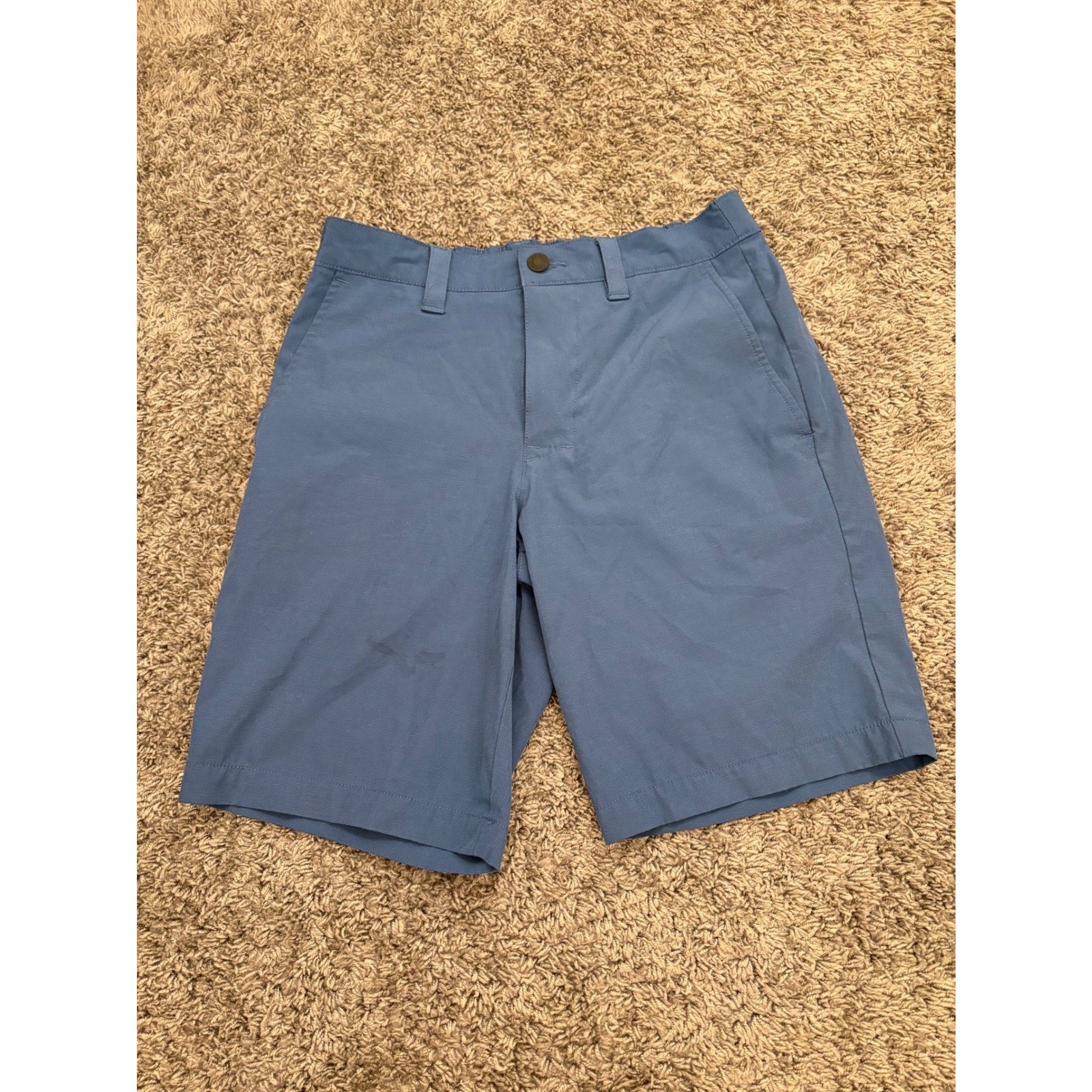 Banana Republic Mens Core Temp Shorts Blue 30 Elastic Waist Golf Casual