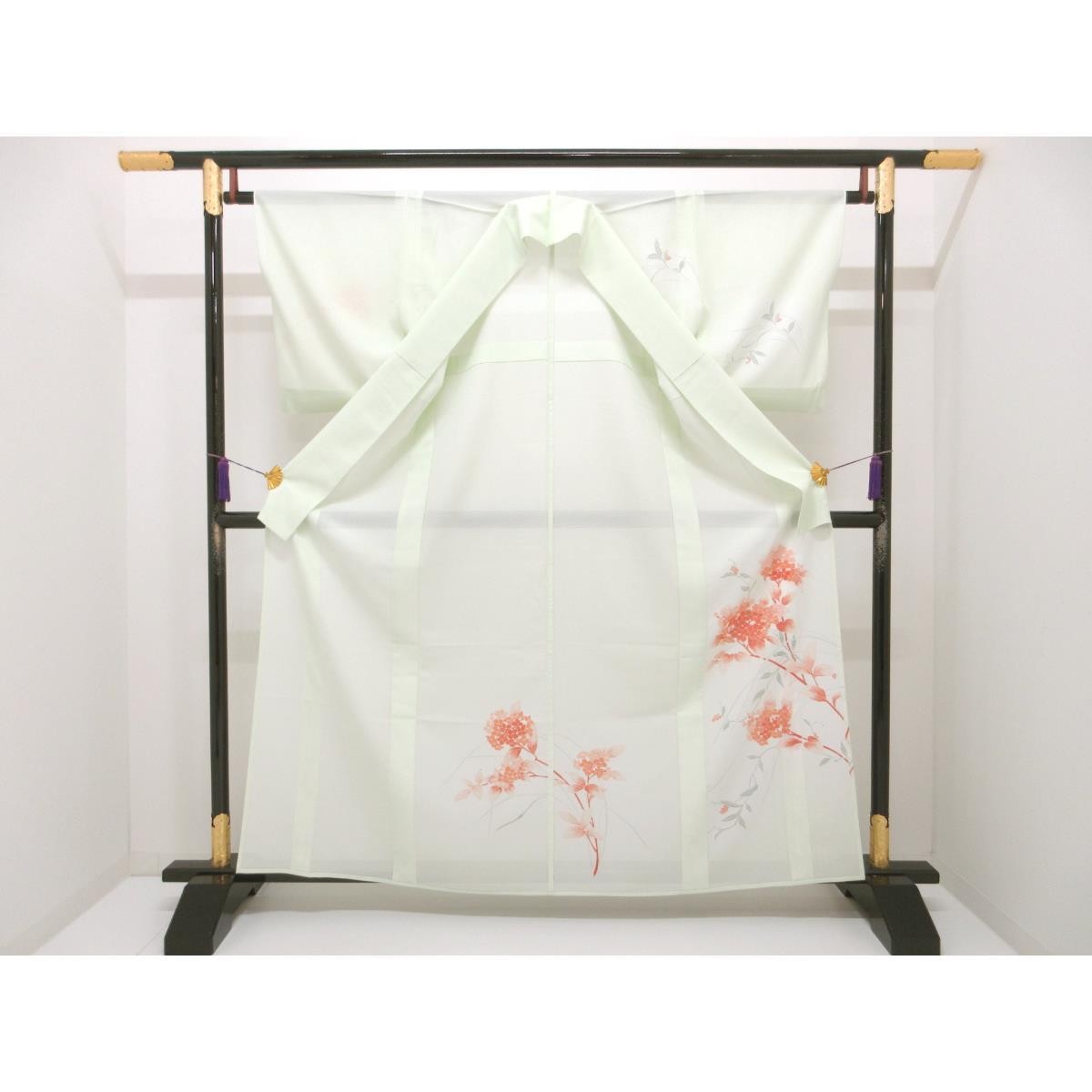 Authentic Synthetic fiber, unlined, ro-weave visiting kimono [Kimono Ei] #26…