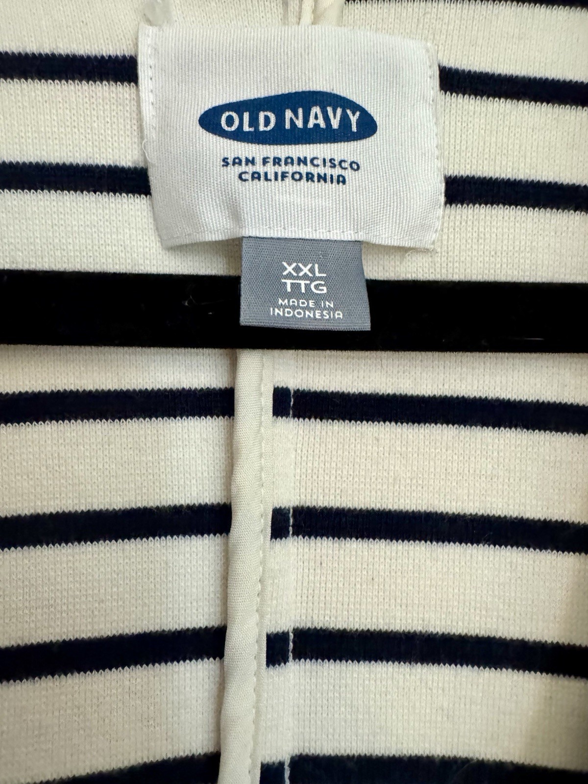 Old Navy Plus XXL Coastal Striped Cotton Jersey Knit Blazer Navy Classic Jacket