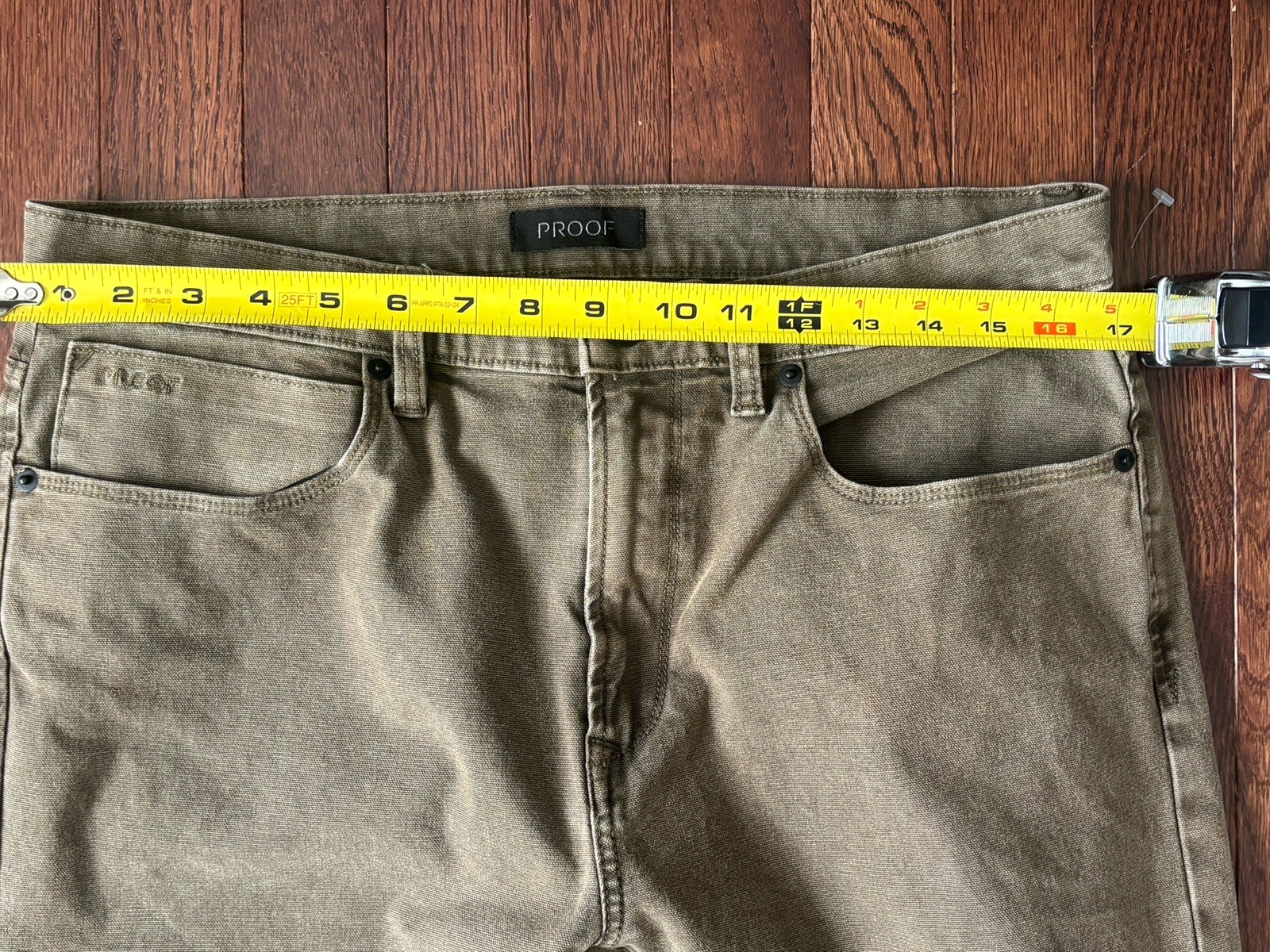 Proof Rover Pants Mens 33×30 Stretch Canvas Huckberry Sorbtek Brown