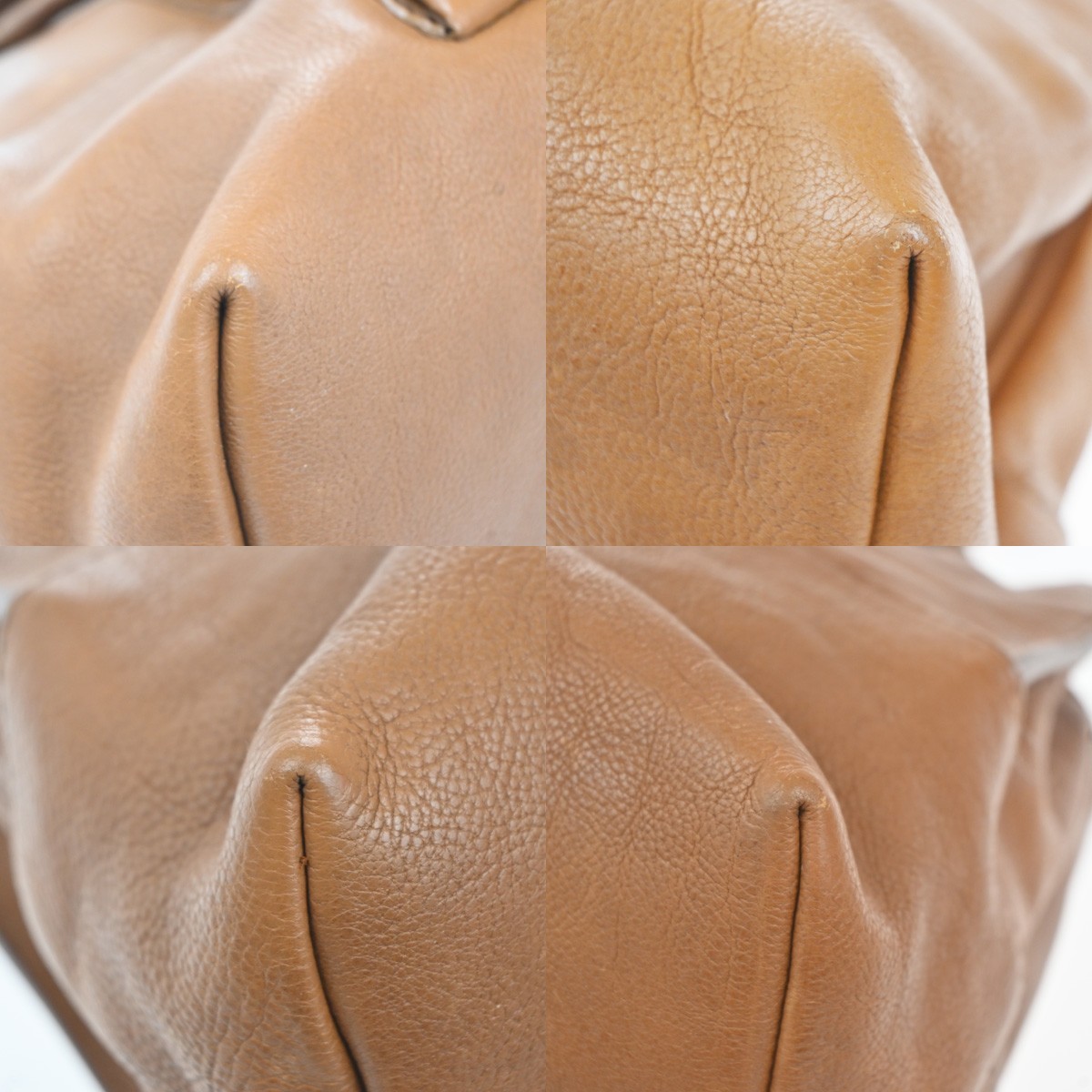 CELINE Logo Boogie Horse Carriage Hand Bag Leather Brown GHW Italy 32MA264