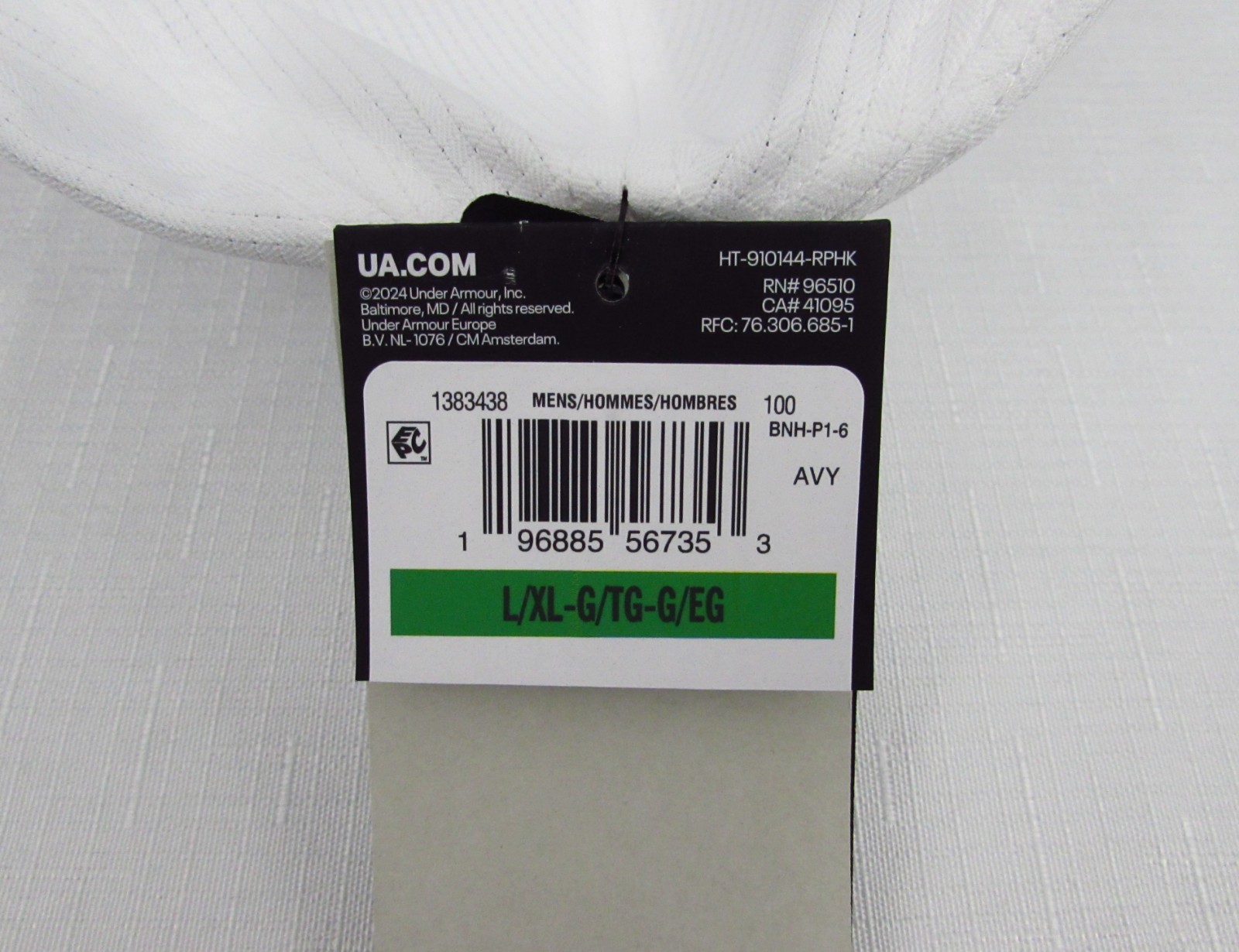 Under Armour Men’s Iso-Chill Vent Stretch White Hat 1383438 100 L/XL NWT.