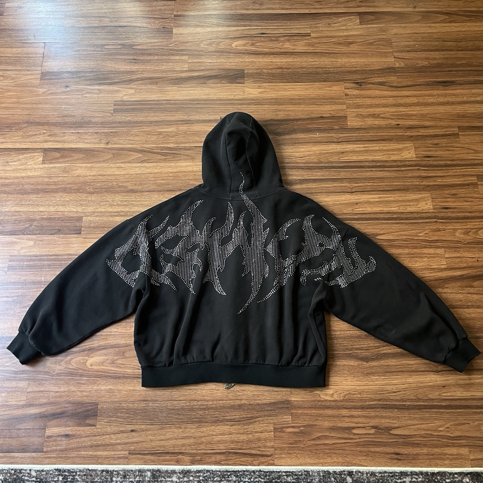 Named Collective Rhinestone Sweatpants Jacket Zip Up Logo Set Sz L/XL