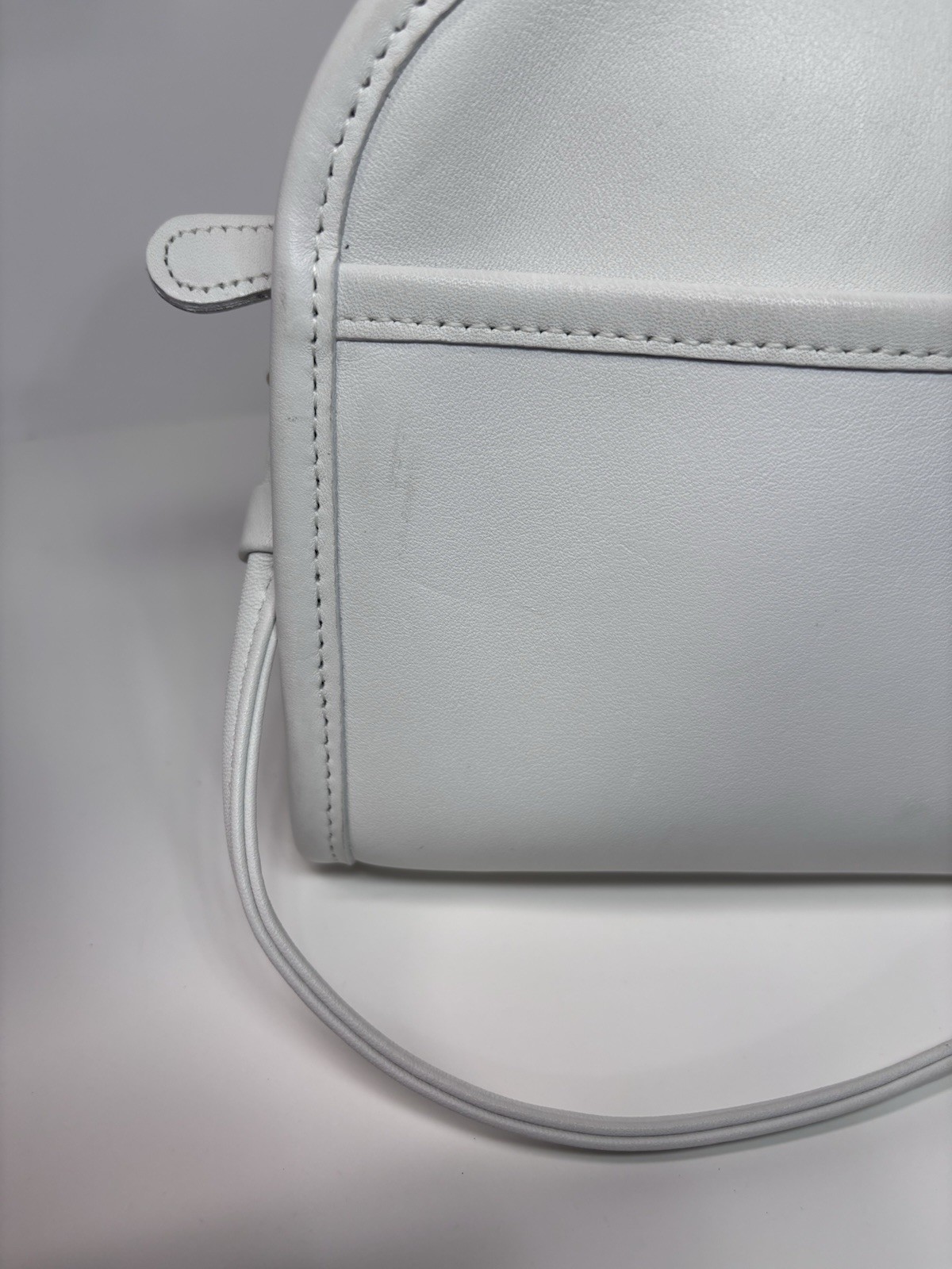 Vintage Coach 9017 Abby Shoulder Bag Bone White Crossbody Leather Purse USA Made