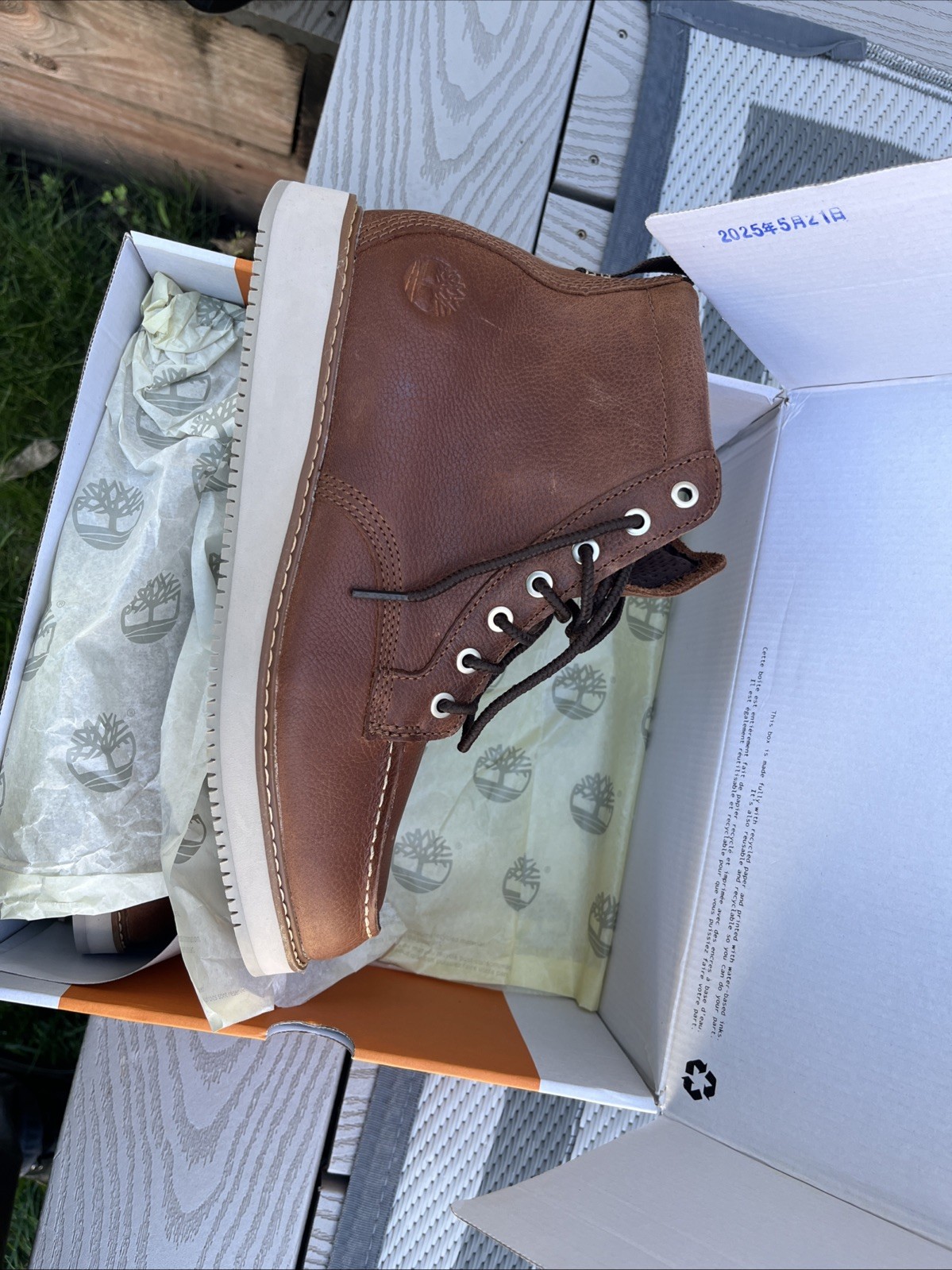 Men’s Timberland Redwood Edge Mid Boot Medium Brown Full Grain (TB0A6CUT EM4)