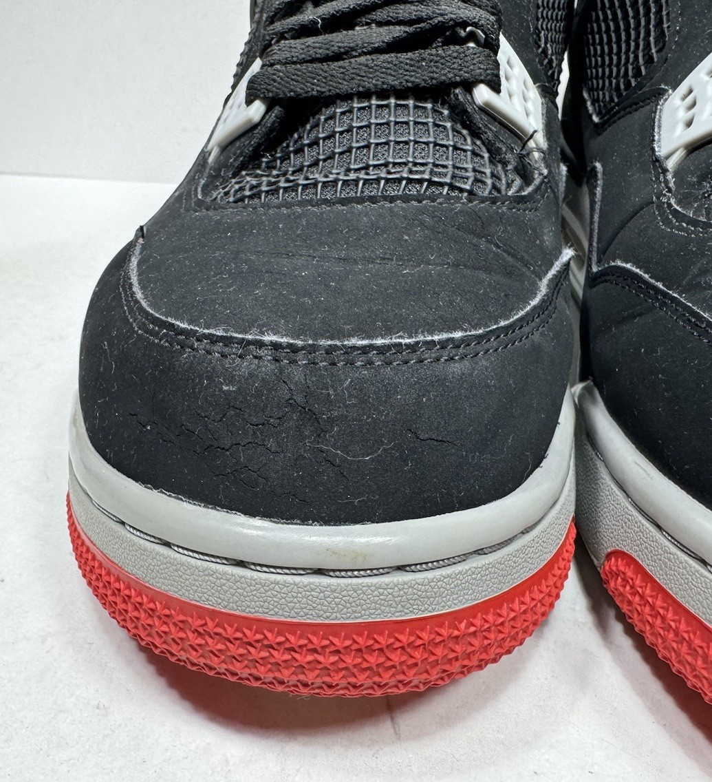 Air Jordan 4 Retro OG Bred 2019 Men’s Size 15 Black Red Gray White 308497-060