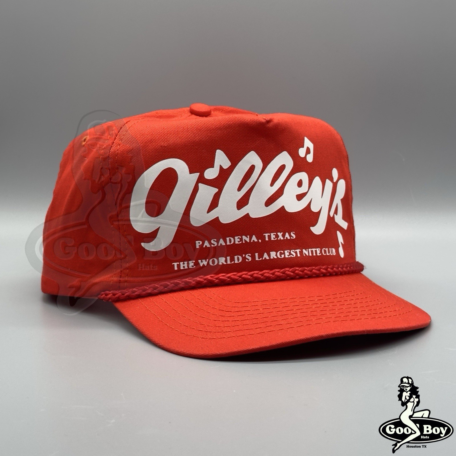 Gilley’s Urban Cowboy Hat Vintage Red Trucker Rope Cap. 80s Texas Western Wear