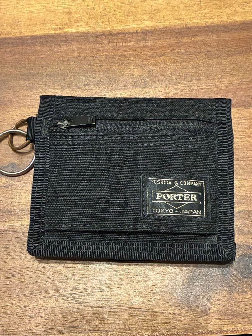 Porter Black CORDURA Bifold Wallet Ring Pocket Used