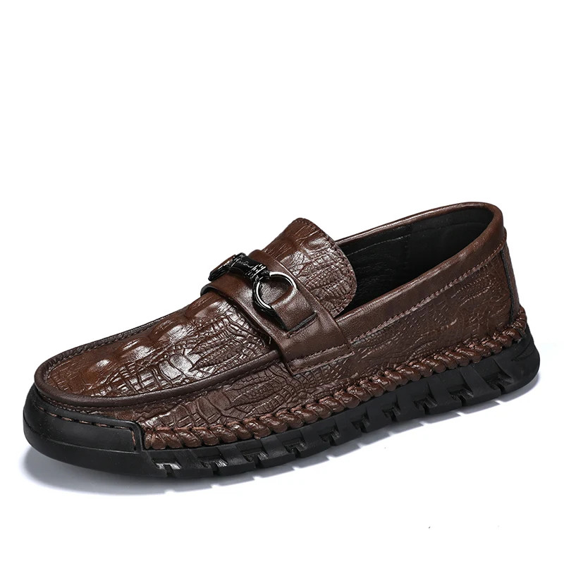 Men Business Dress Driving Moccasin Leather Loafers Shoes Outdoor Flats Shoes