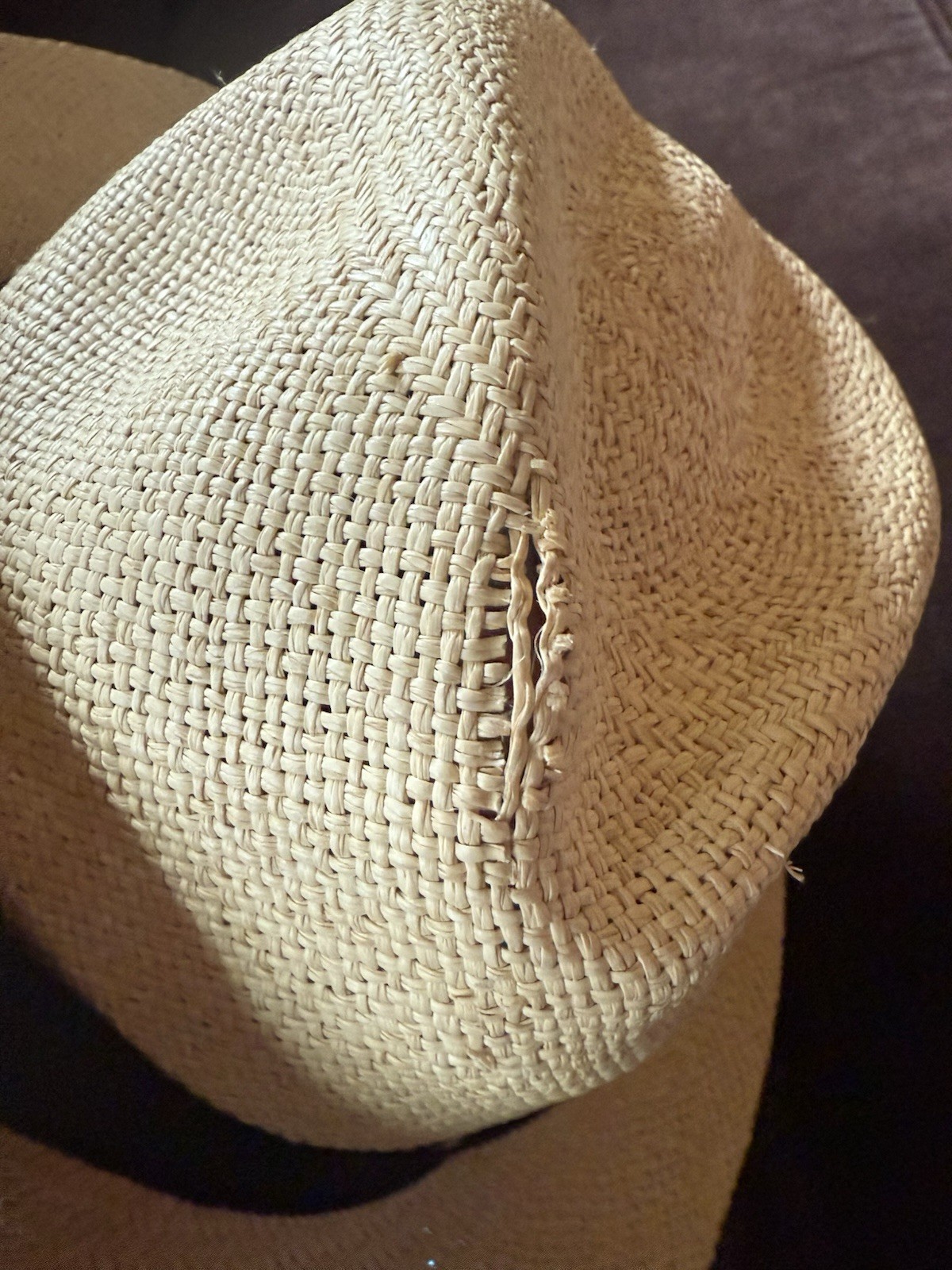 Goorin Bros 100% Toquilla 100/0100 Straw Panama Hat Natural Sz MEDIUM $180 USA