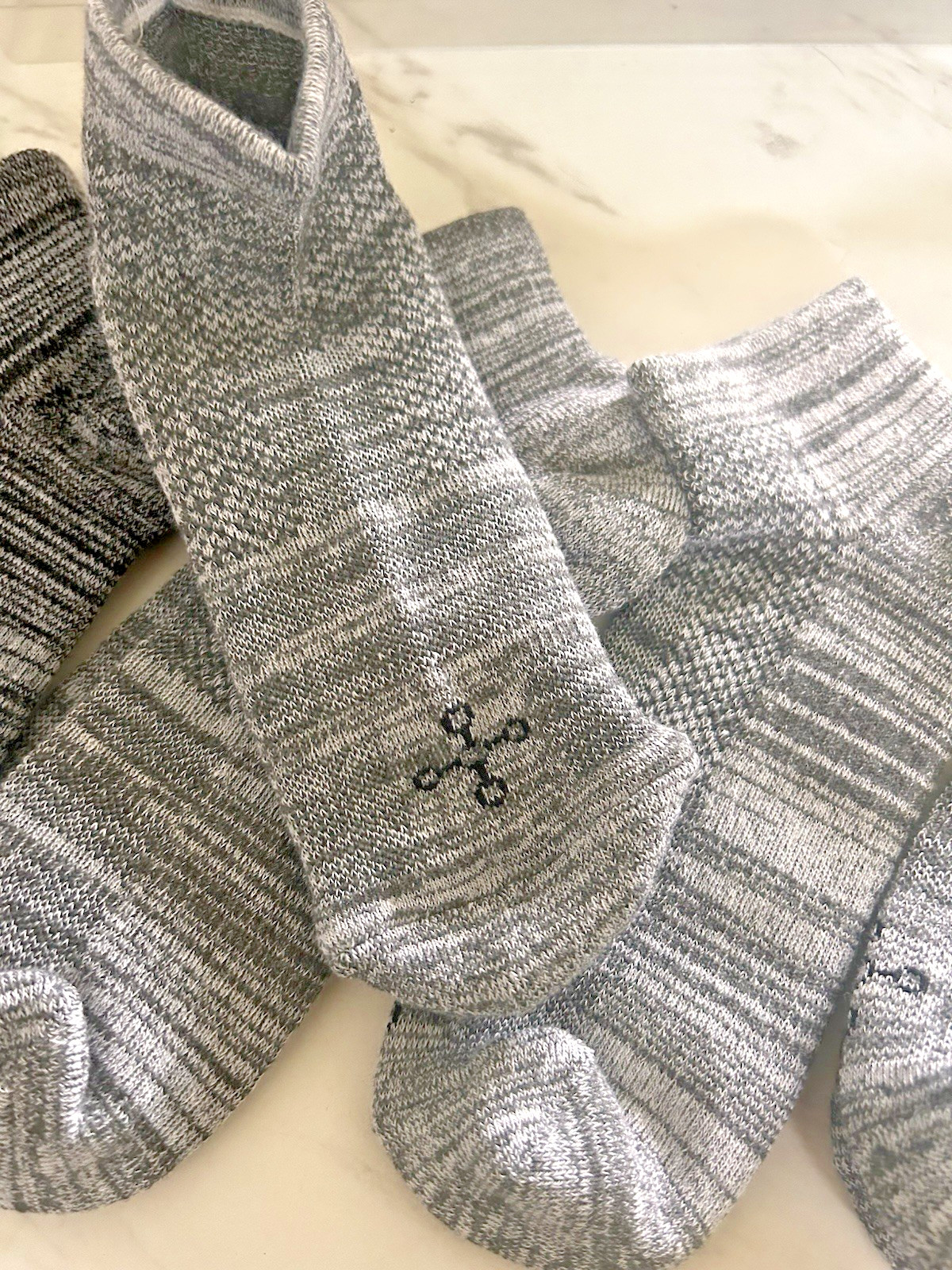 Tommie Copper Ankle Compression Socks Gray Lot of 5 Athletic Diabetic Snug CCC