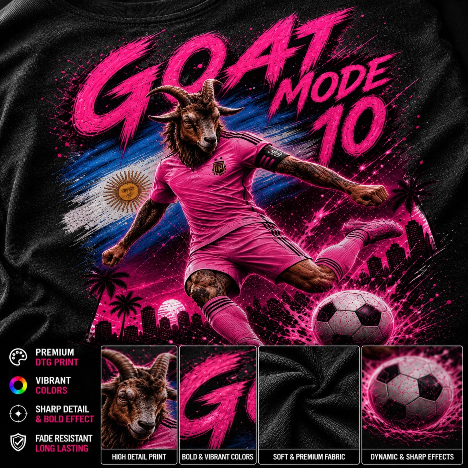 Messi GOAT Mode 10 Argentina 2026 Fifa World Cup Match Day Shirt Soccer Tee