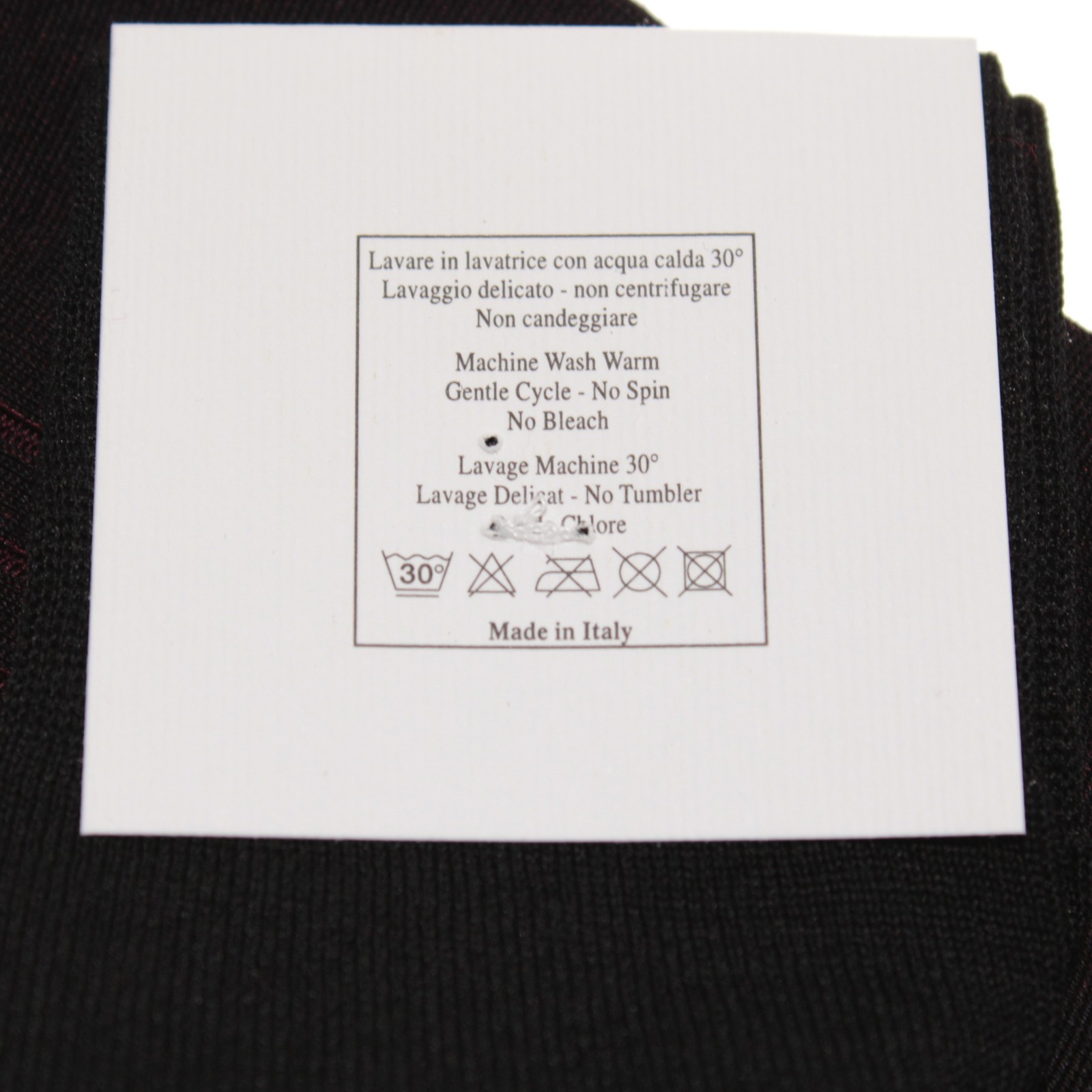 Luciano Barbera NWT Over the Calf Dress Socks Size 11.5 in Black & Red