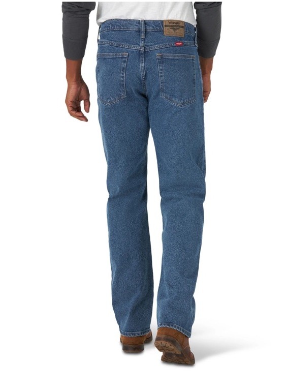 New Men’s Wrangler Five Star Regular Fit Stretch Blue Jeans Size 34×36