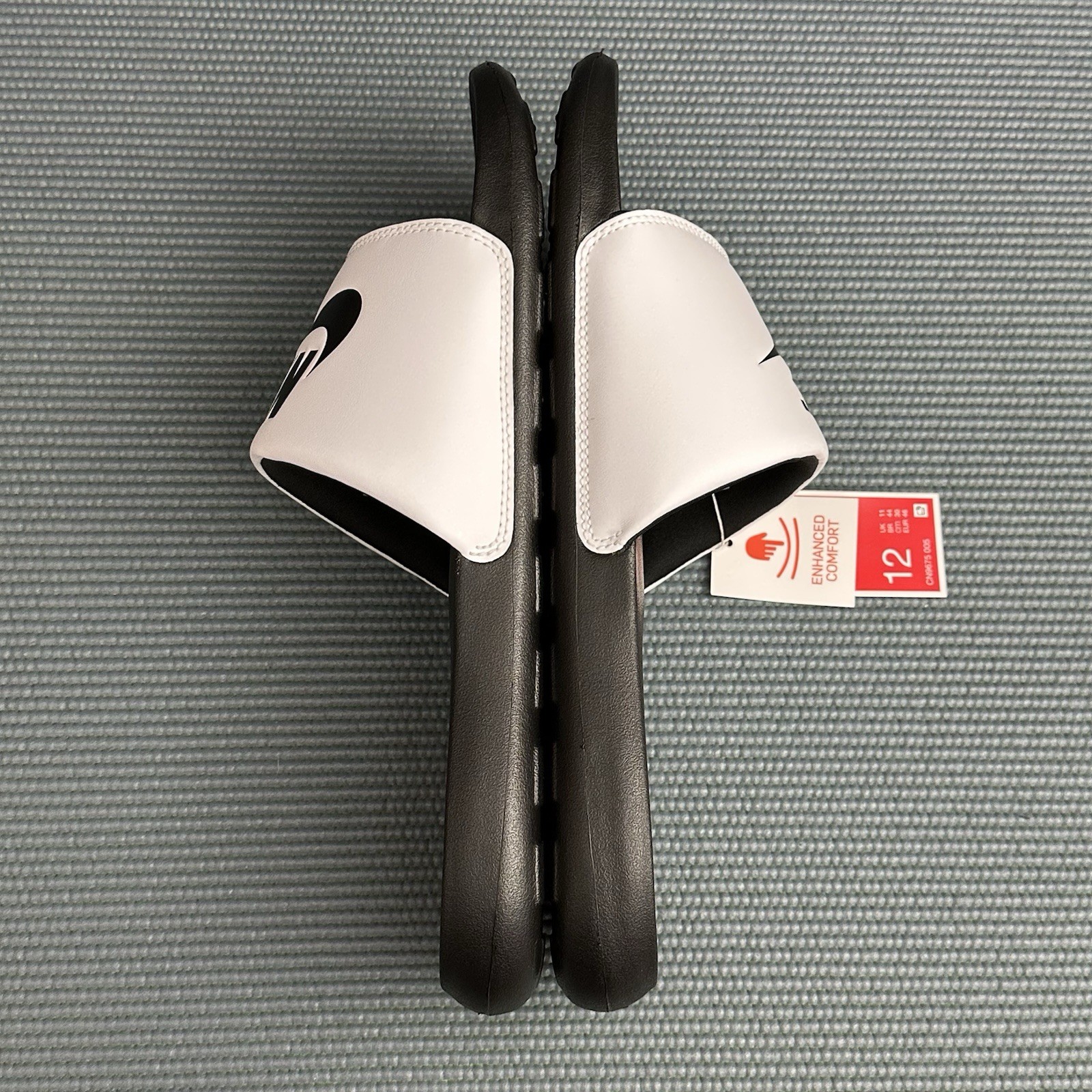 Nike Victori One Slide CN9675-005 Black White Men’s 12 Sandals Slides New NIB