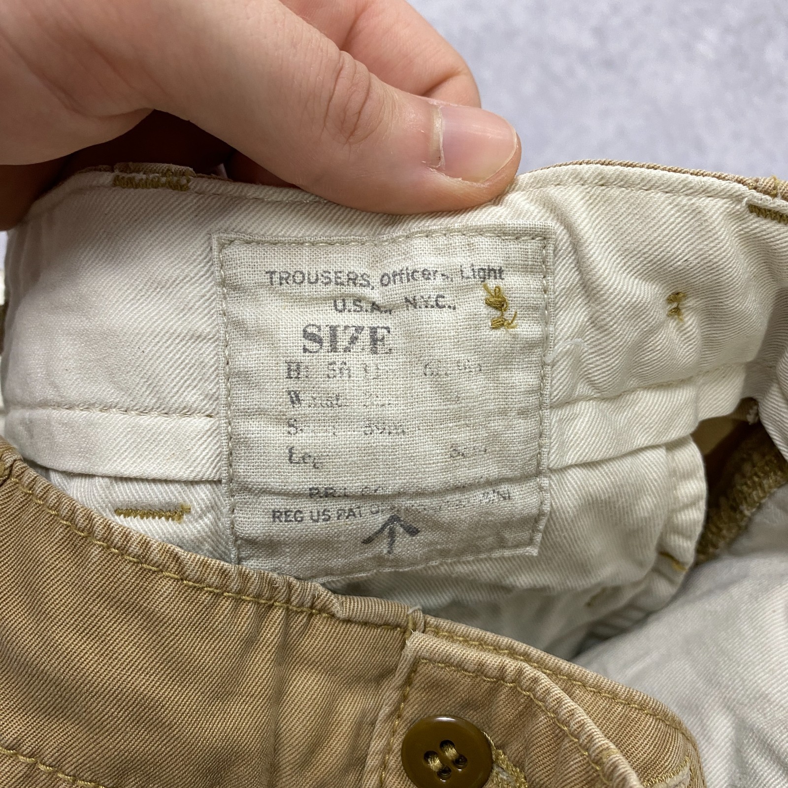 Vintage Polo Ralph Lauren Officer Trousers Chino Pants Beige Khaki W34 L34