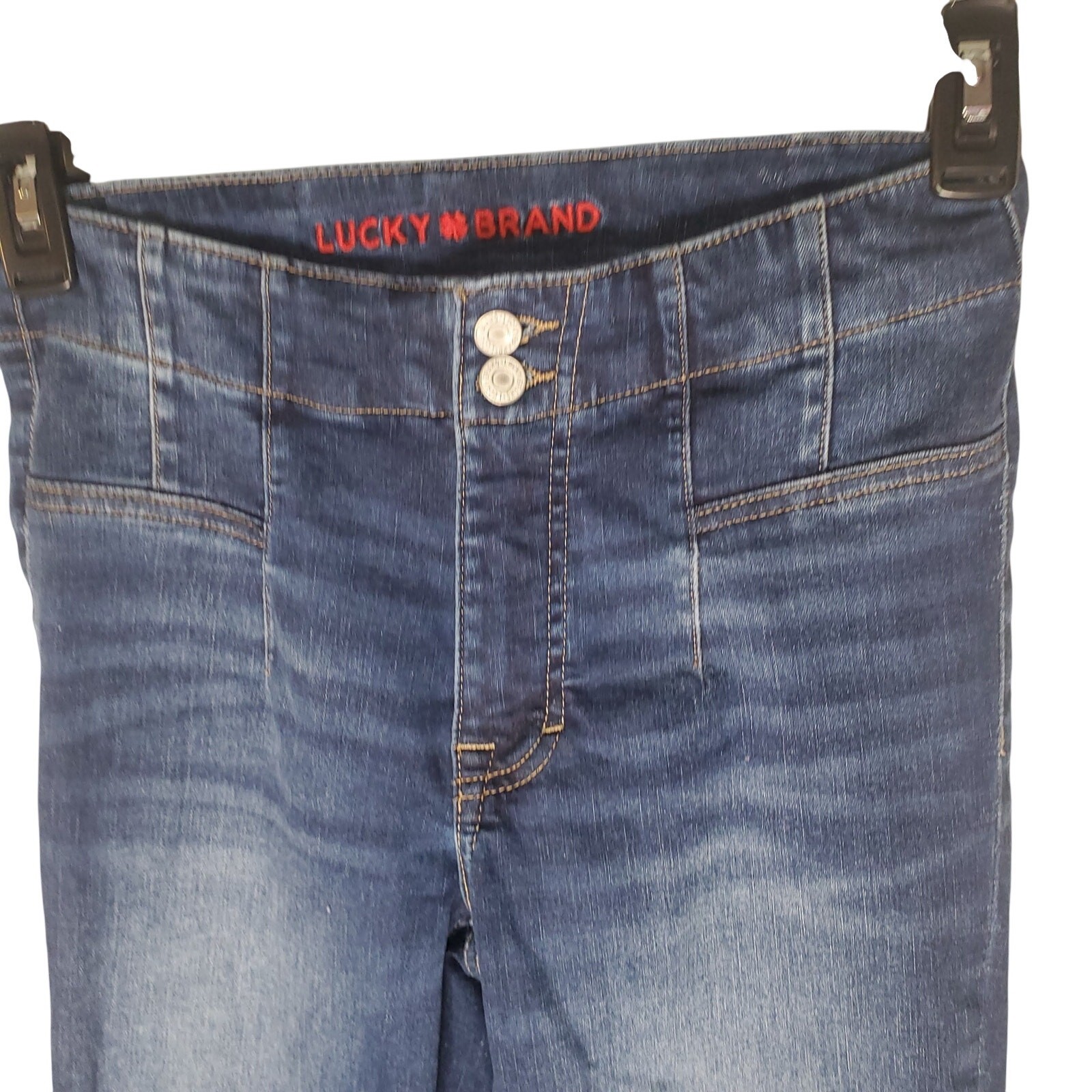 Lucky Brand Stevie High Rise Flare Jeans Women’s 4 (26×29) Y2K Dark Wash