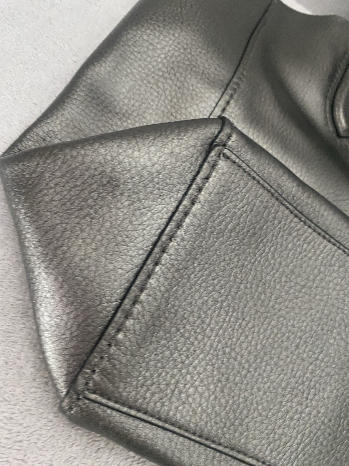 Coach Leather Derby Tote Shoulder Bag Large F59388 Metallic