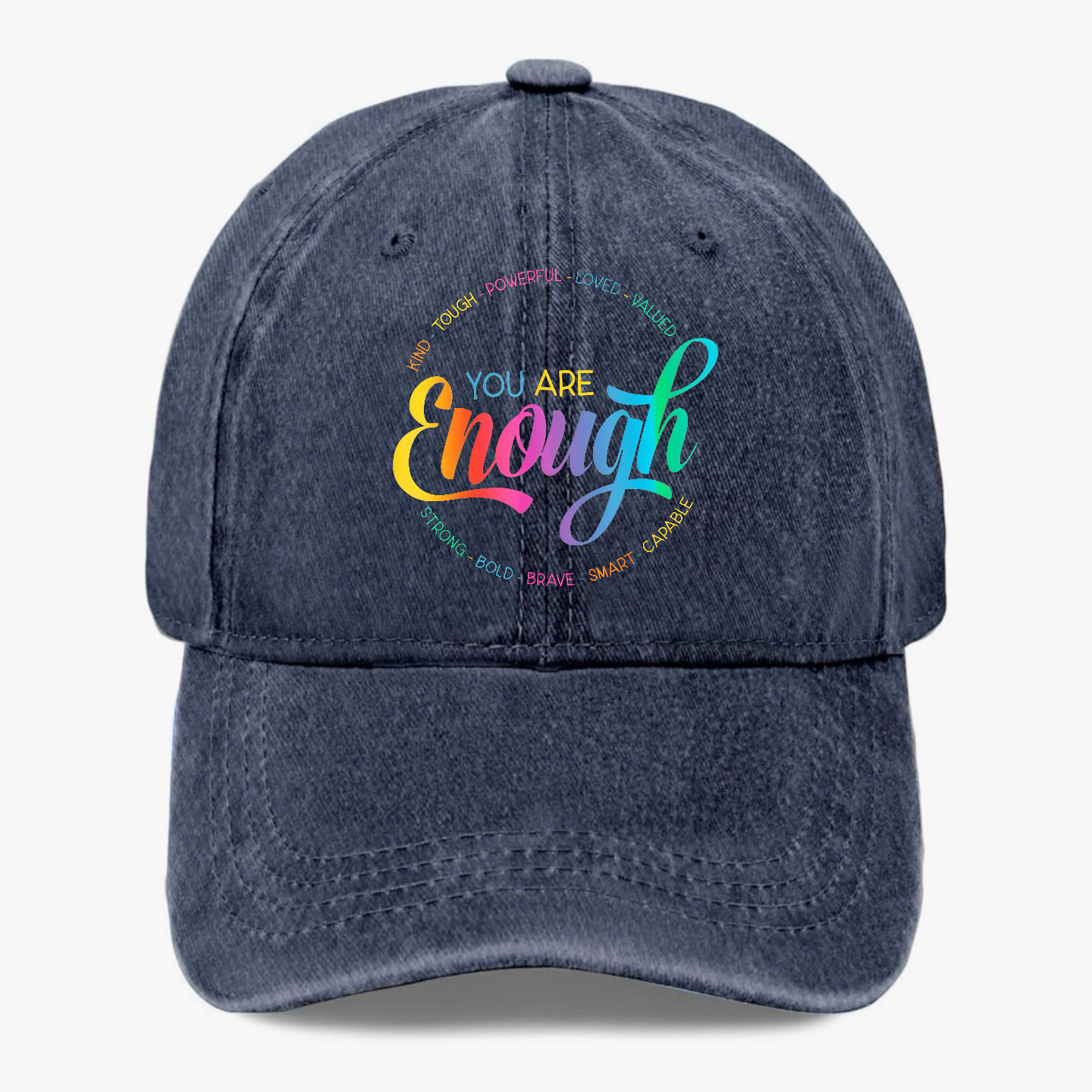 You Are Enough Hat Inspirational Positive Quote Washed Cap Gift for Women