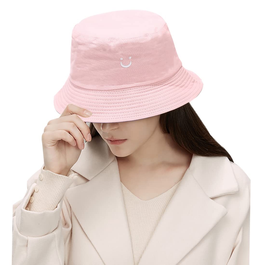 Unisex Bucket Hat Beach Sun Hat Aesthetic Fishing Hat for Men Women Teens