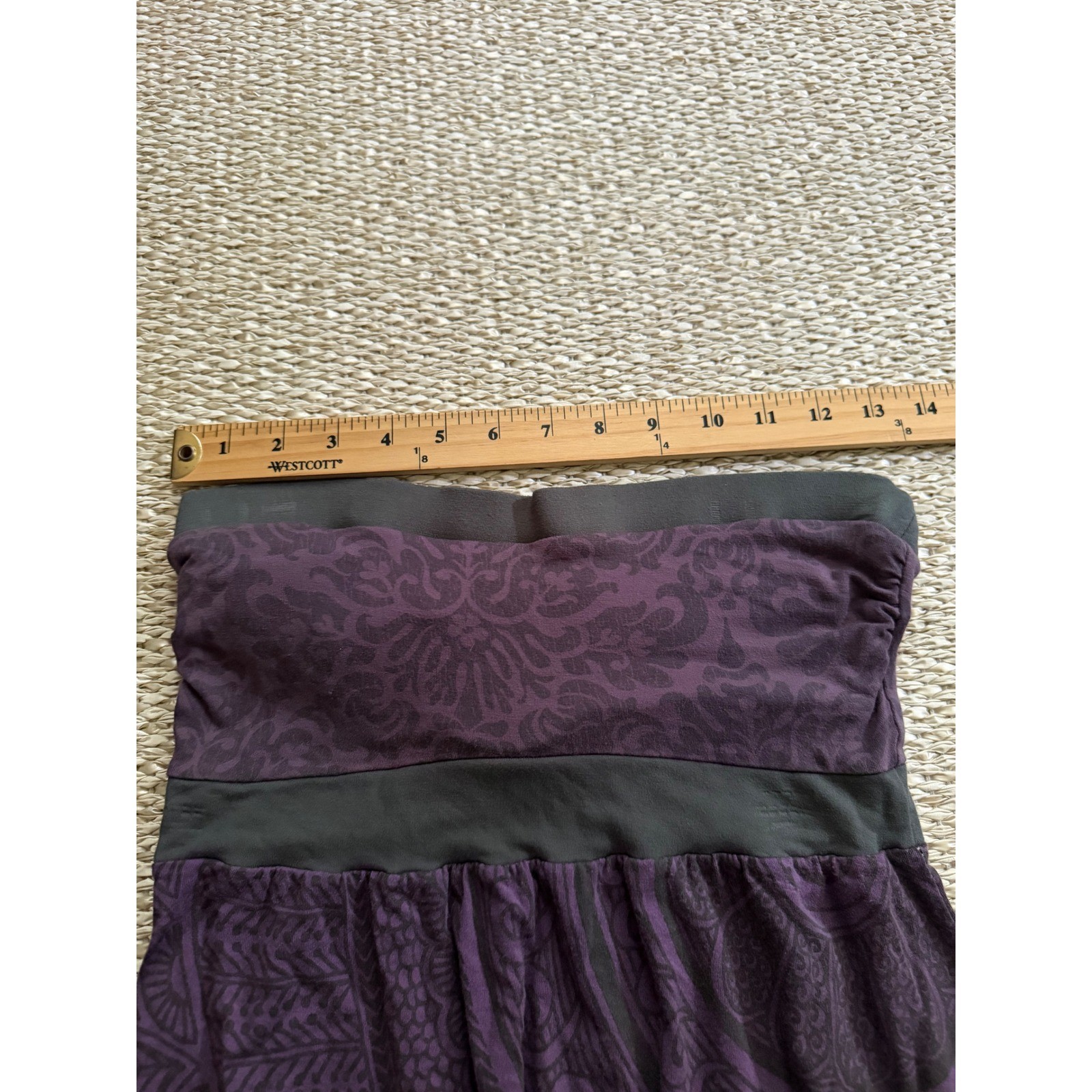 Athleta Purple Ombre Mandala Strapless Midi Dress Medium Boho Y2K indie festival