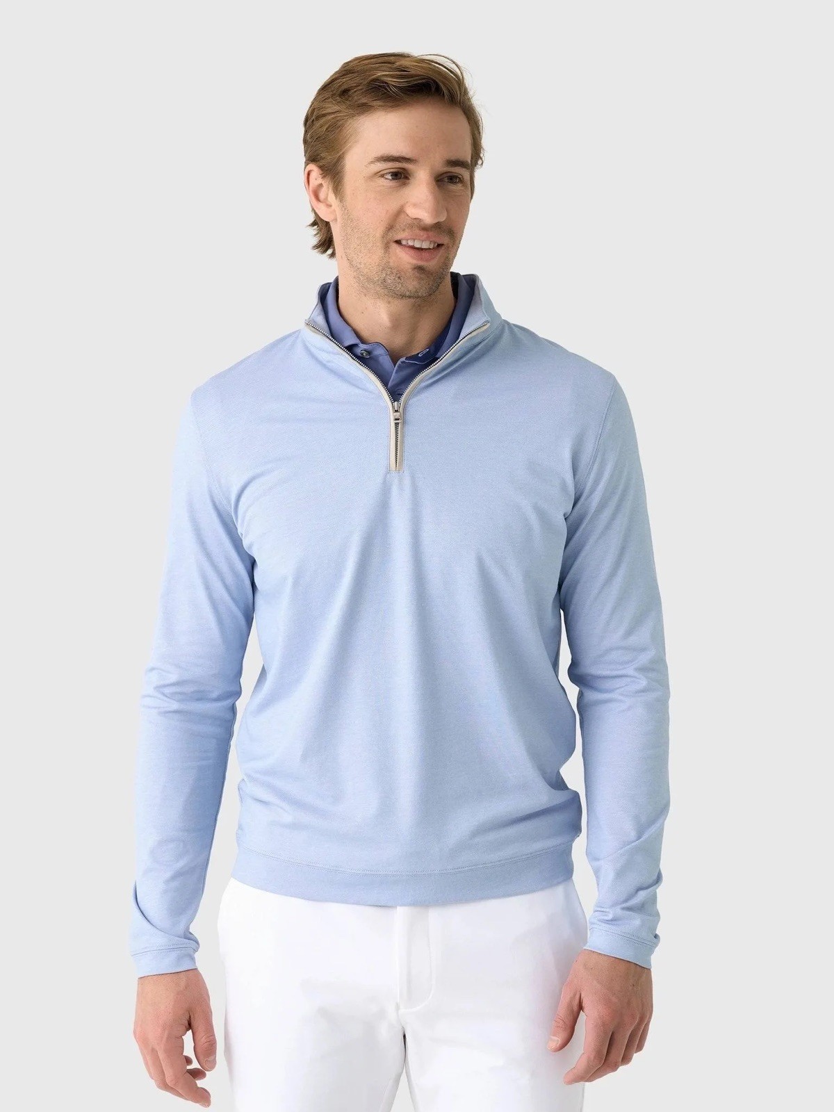 PETER MILLAR Crown Crafted Albatross Men’s Cotton Blend Pique 1/4 Zip XL
