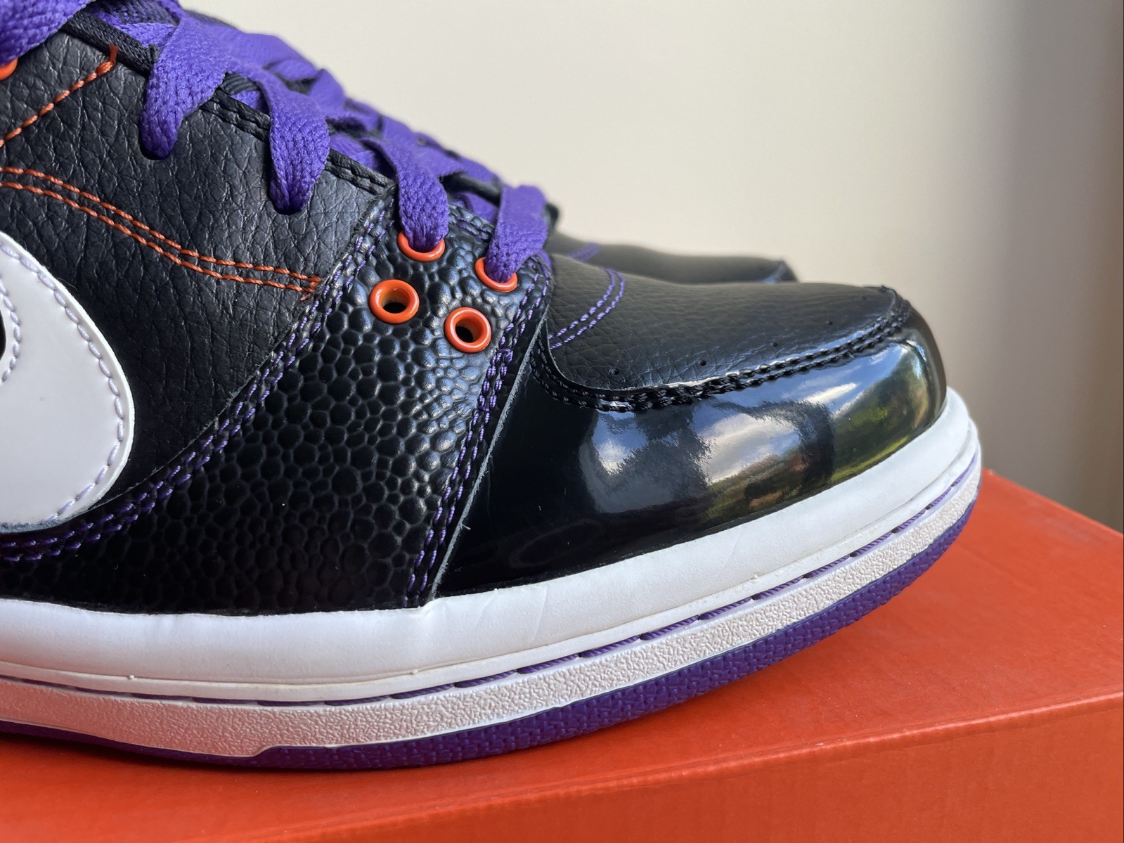 Nike Cradle Rock Low Black Purple Orange Steve Nash US Sz 8.5 Suns OG Box Rare