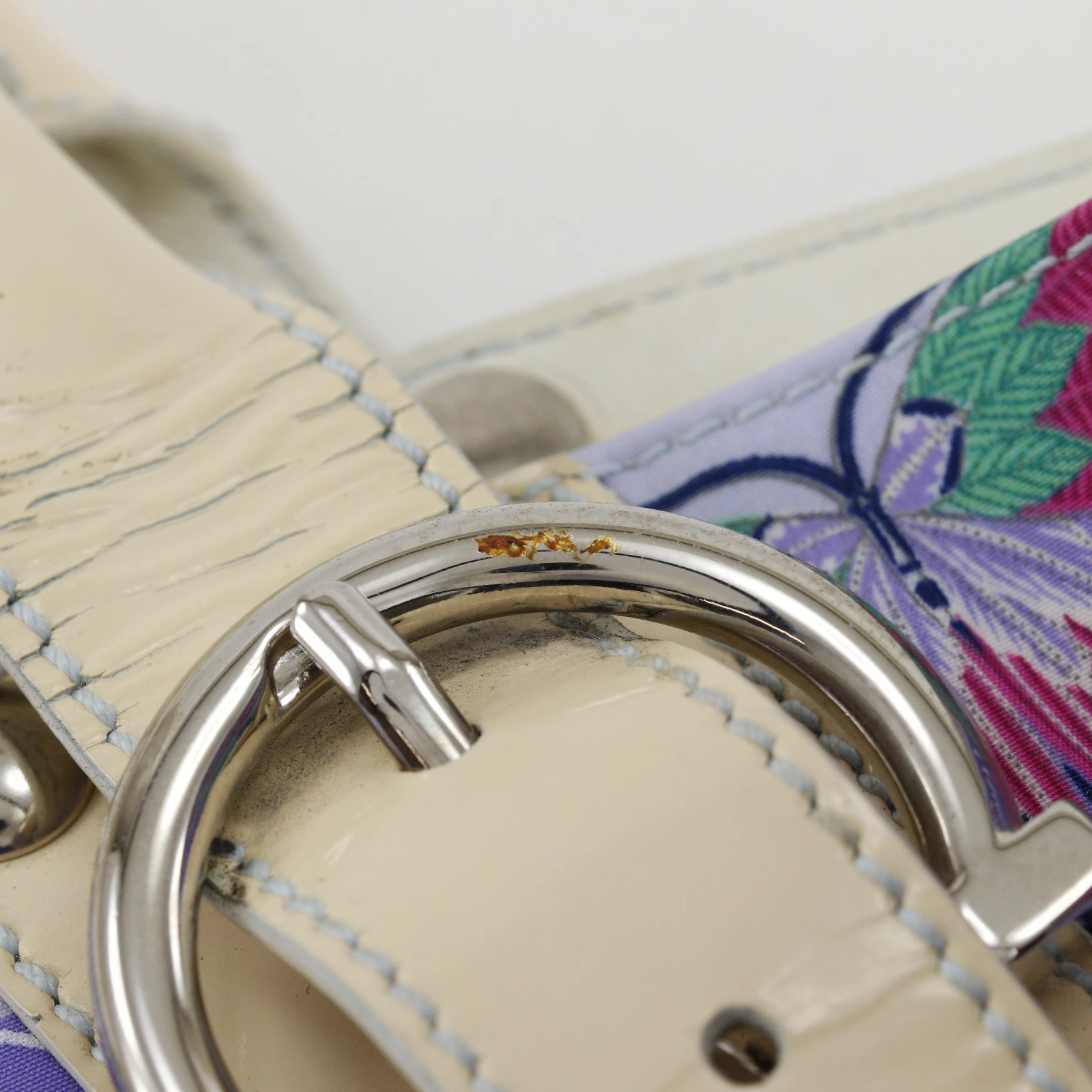 Salvatore Ferragamo Butterfly Pattern AU-21 / 6411 Tote Nylon Purple Bag #NB2500