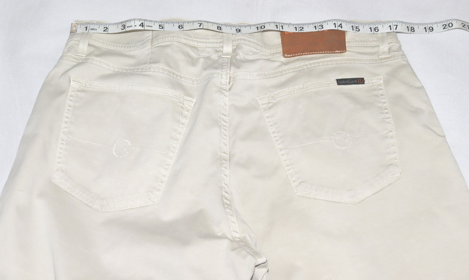 Corneliani ID Luxury Denim Men’s Chino 5 Pocket Straight Made In Italy Size 38