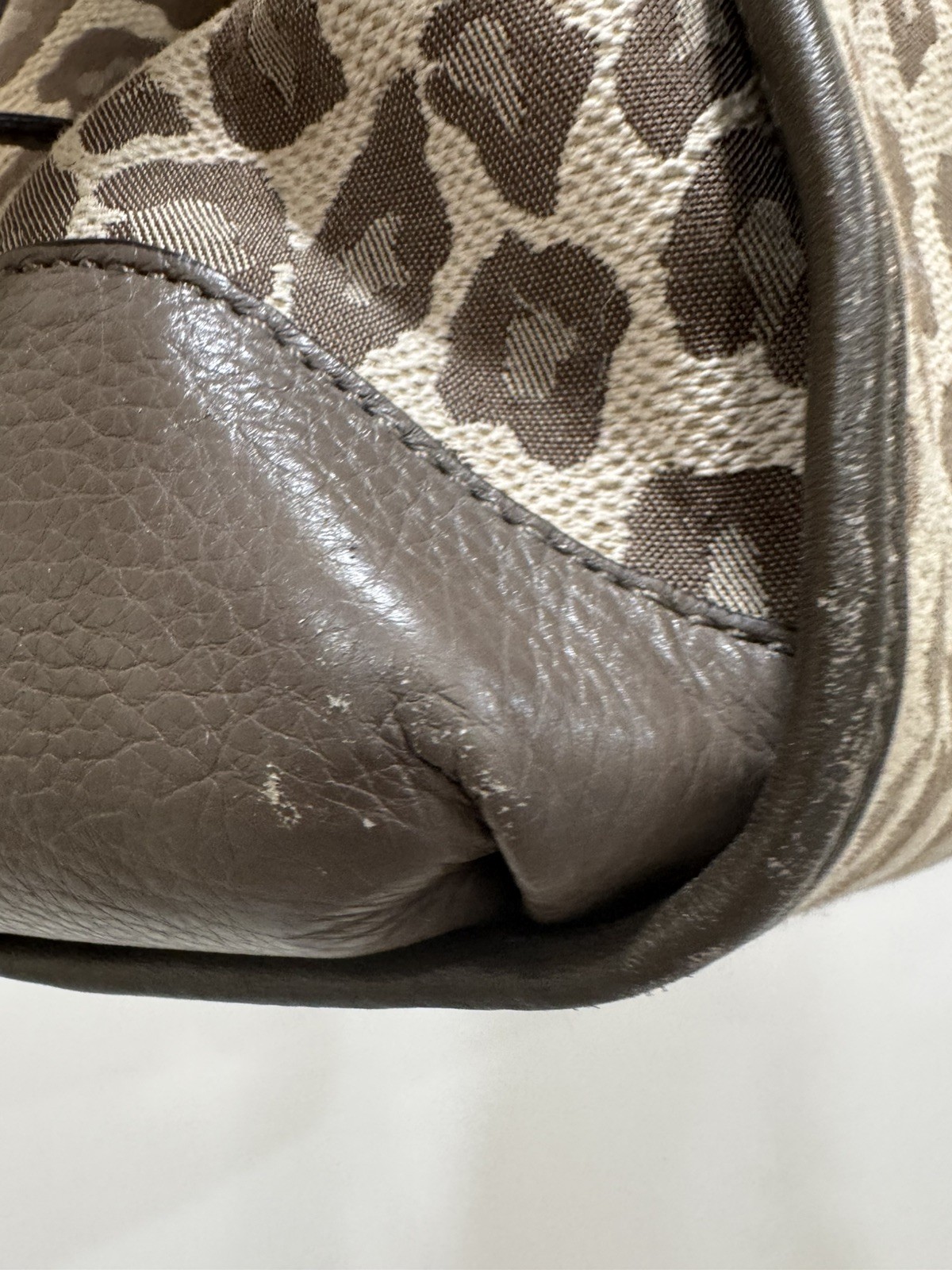 Coach Madison Phoebe Ocelot Print Shoulder Bag