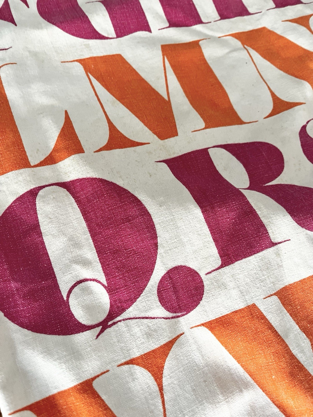 Vintage Scuda Retro Alphabet Typography Laundry Bag