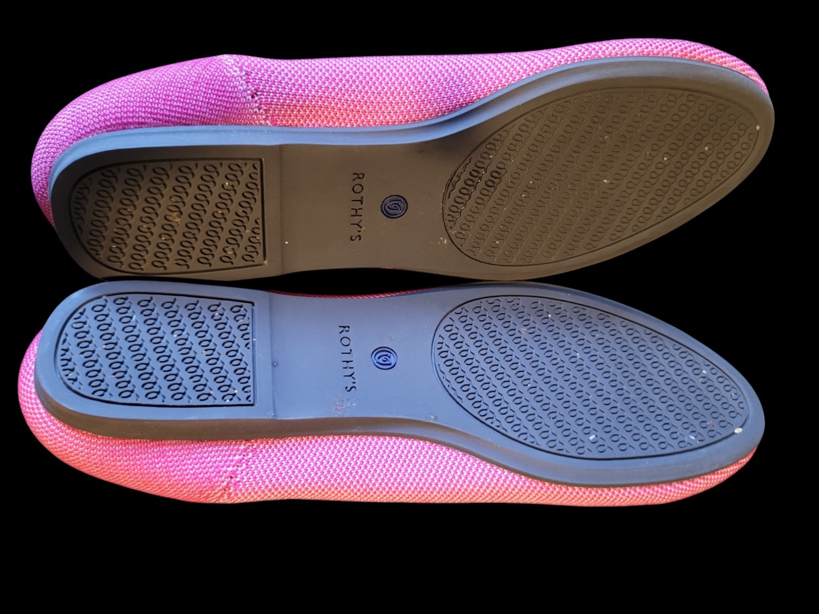 Rothy Size 8.5 Retired Pink Raspberry Rounded Toe Flats