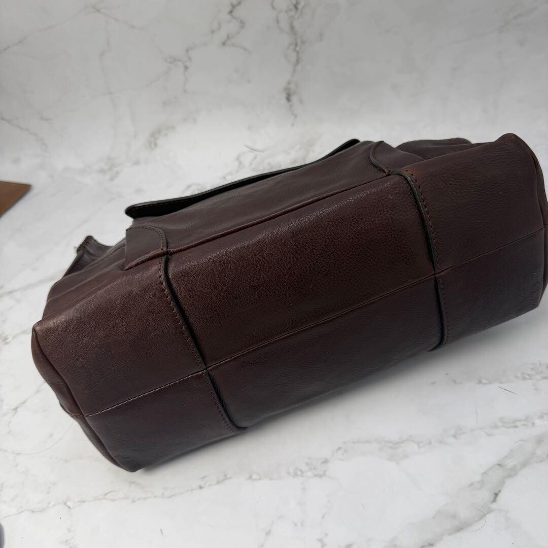 CELINE Boogie Bag Brown Leather Horse Carriage Charm Handbag Vintage Dust Bag
