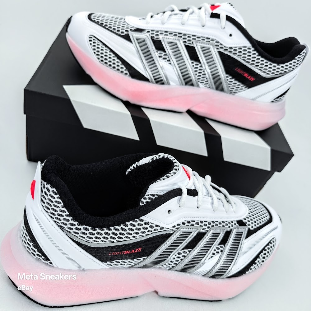 Adidas US 13 Men’s White Black Red Retro Lifestyle Lightblaze Glow JS2061 NIB