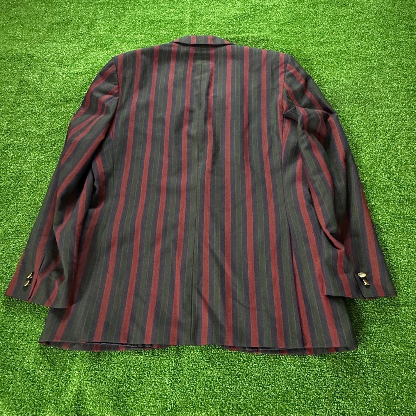 Vintage Brook Taverner Boating Regatta Blazer 40R Striped Wool Ivy Style Navy