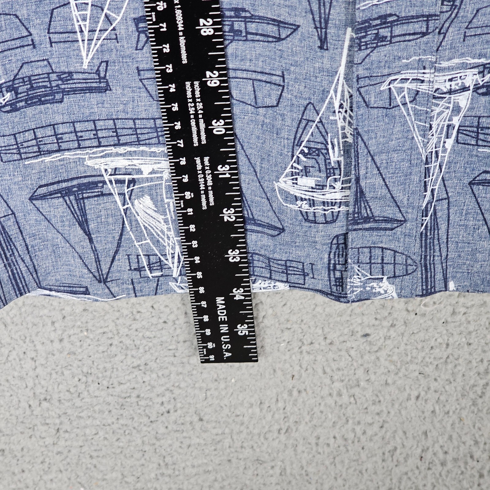 Croft & Barrow Shirt Mens XLT Blue Nautical Sailboat Print Quick Dry Button Down