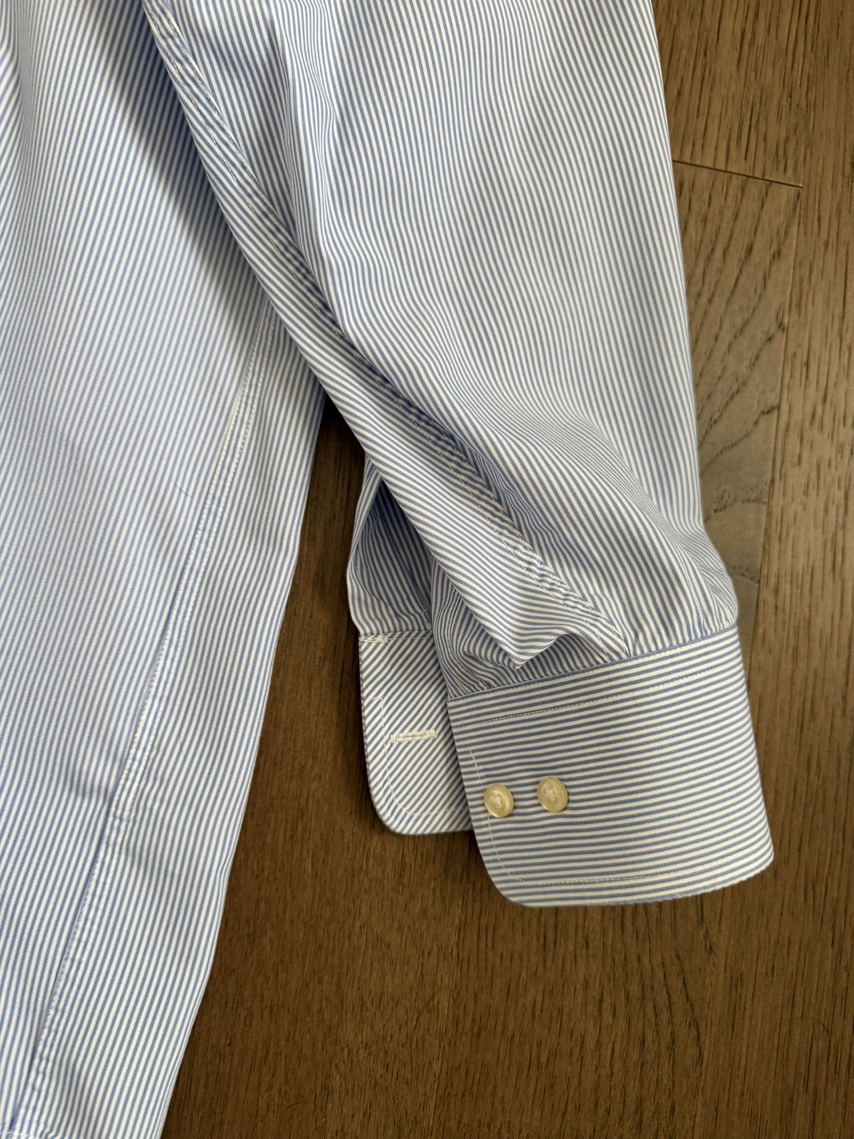 Tommy Hilfiger Mens THFlex Striped Dress Shirt 17 1/2 34 35 XL Button Down