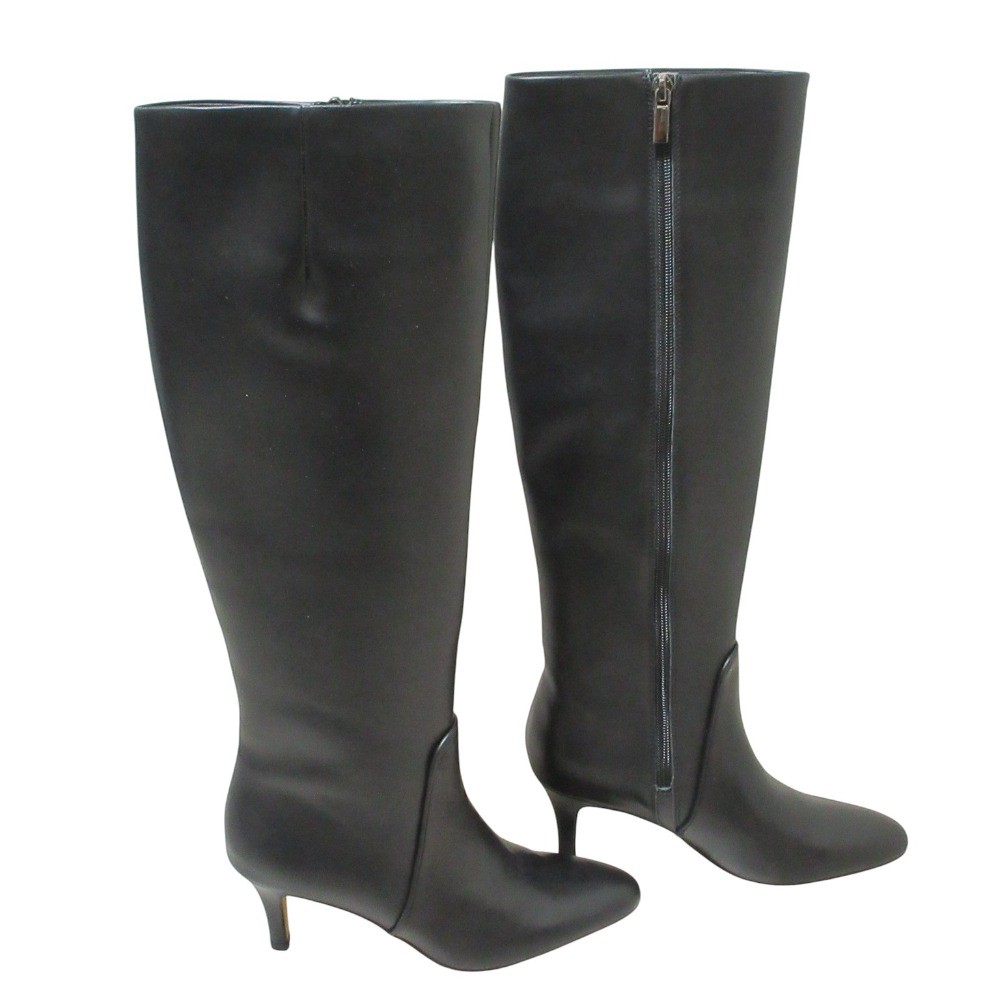 ALUNE SEVEN TWELVE THIRTY Leather Long Boots, 9.3 inches, Black Women USED