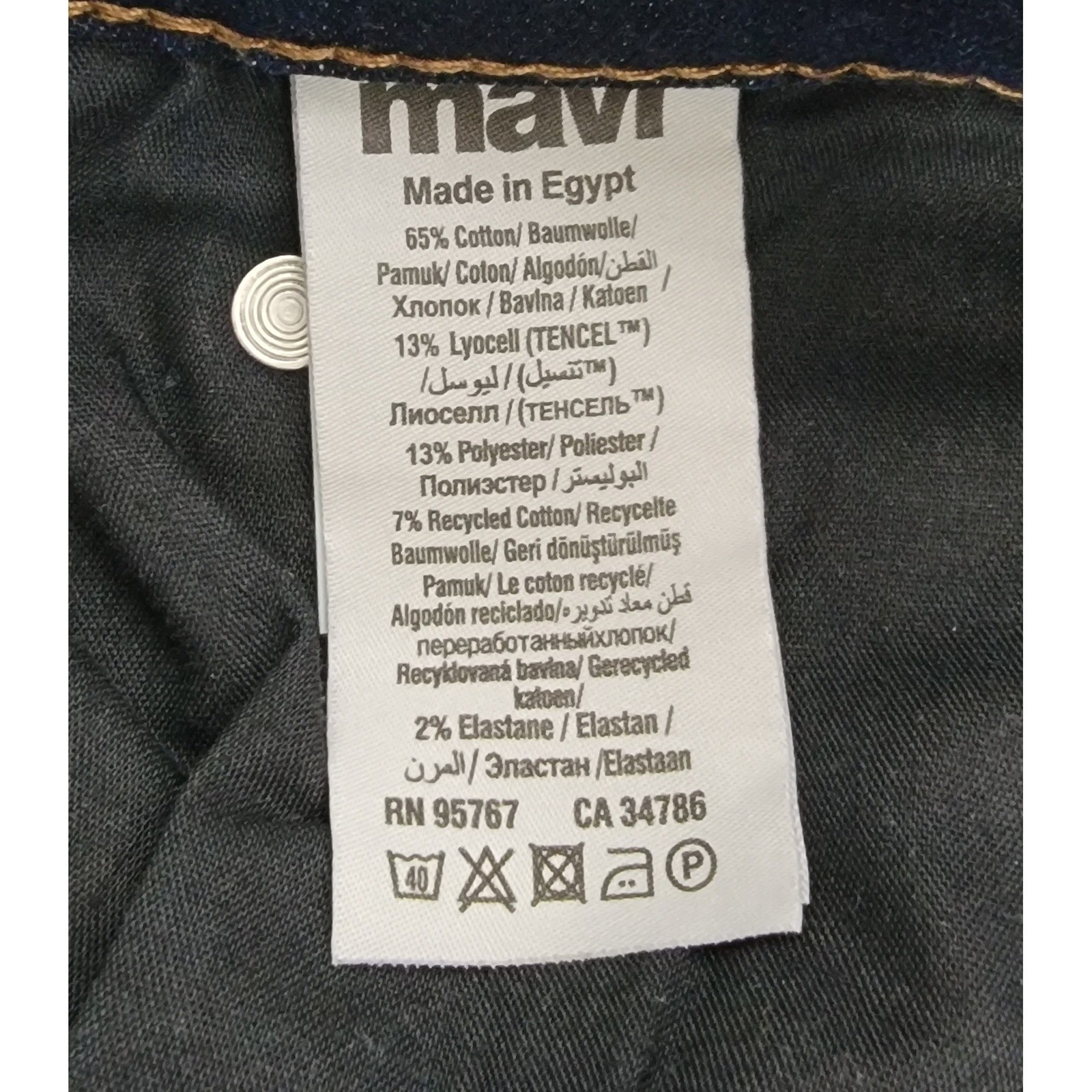 Mavi Zach Straight Leg Jeans Mens 34×30 Dark Indigo Stretch Denim Classic Fit