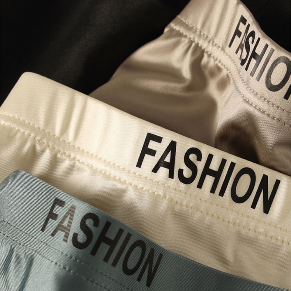 4PCS Men’s Ice Silk Underwear Breathable Boxer Shorts Seamless Satin Soft Briefs