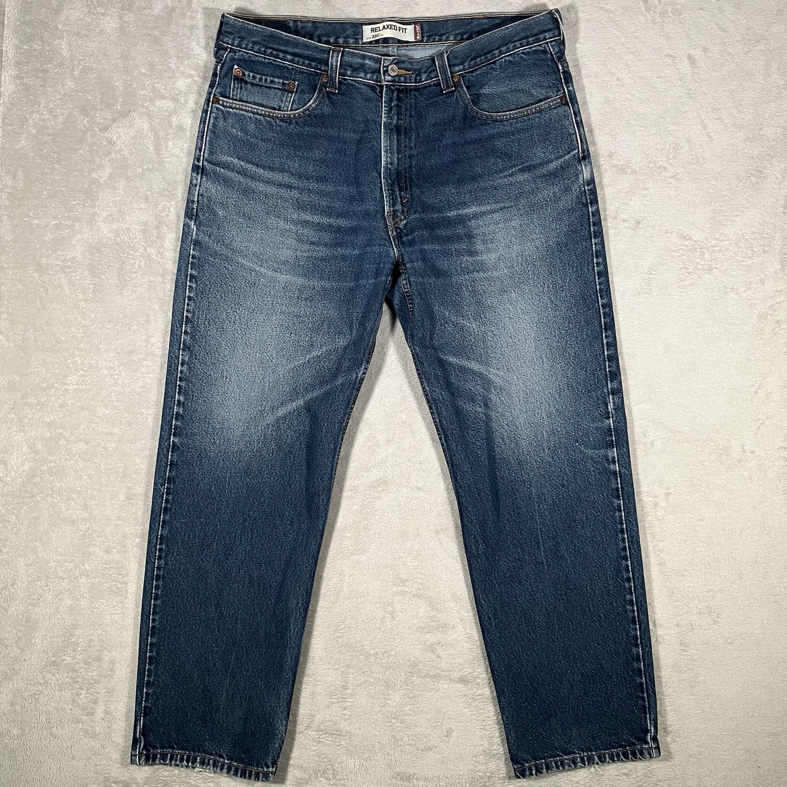 Vintage Levi’s 550 Denim Jeans Mens 38×30 Blue Y2K Relaxed Fit Whiskered
