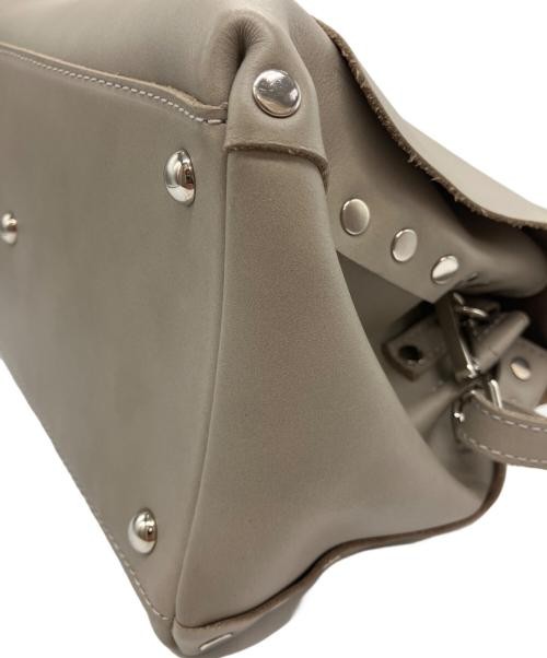 zanellato POSTINA Studded Leather Shoulder Bag gray